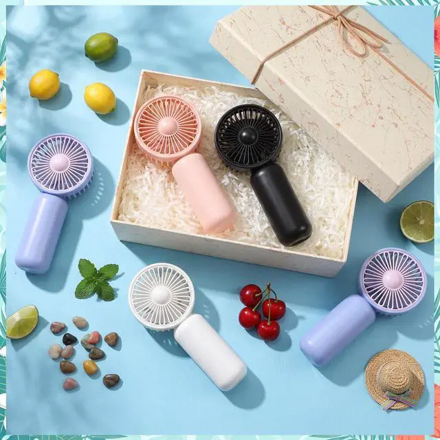 Alt view image 4 of 7 - 24 Pcs Mini Fans Portable Handheld Fan Bulk Battery Operated Personal Small Fans Powerful Hand Held Fan for Wedding Summer Travel Camping, Not Included AA Battery (White,Black,Pink,Purple)