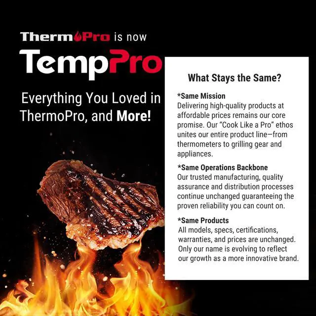 Alt view image 7 of 7 - Instant Read Meat Thermometer Digital, Cooking Thermometer with Large Auto-Rotating LCD Display, Waterproof Food Thermometer Digital for Kitchen, BBQ, or Grill (Previously ThermoPro)