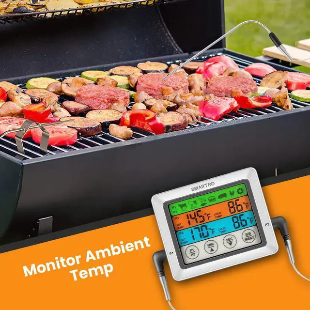 Alt view image 3 of 7 - Dual Probe Digital Meat Thermometer for Cooking Food Kitchen Oven BBQ Grill with Timer Mode and Commercial-Grade Probes