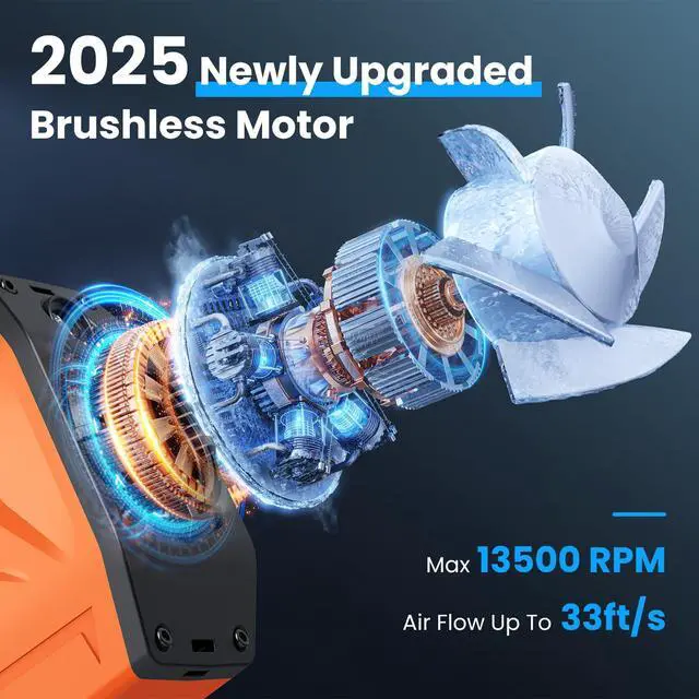 Alt view image 4 of 7 - Portable Personal Waist Fan Rechargeable, 10000mAh 5 Speeds 13500RPM Strong Airflow, LED Light & 30H Runtime, Hands-Free Shirt/Belt/Neck Clip on Fan for Camping, Work, Outdoor, Travel