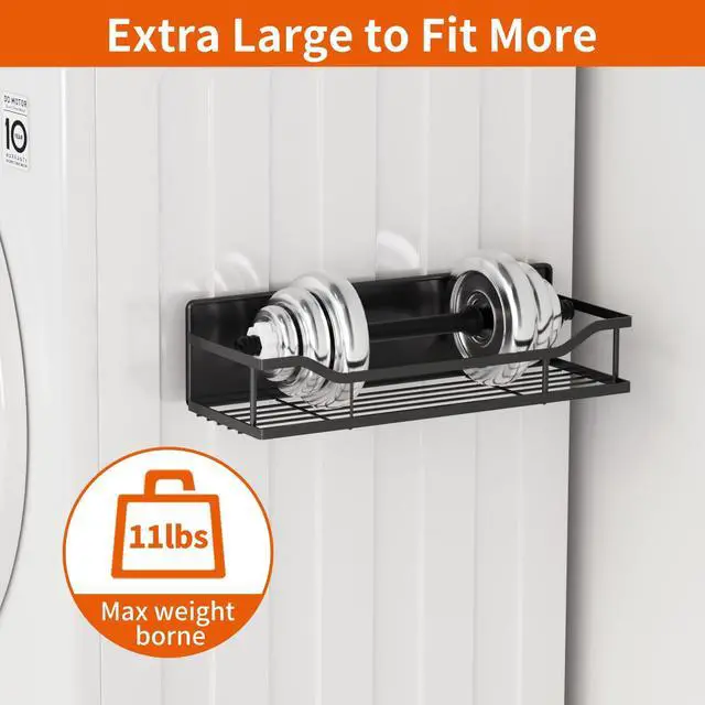 Alt view image 5 of 7 - Magnetic Spice Rack,Multifunctional Magnetic Shelf for Washing Machine,Refrigerator,Microwave,and Any Metal Surface,Powerful Magnetic Shelves Include Magnetic Paper Towel Holder (5 pcs - Black)