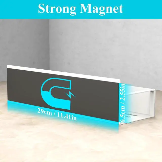 Alt view image 3 of 7 - 4 Pack Magnetic Spice Storage Rack Organizer for Refrigerator and Oven, Cream White Fridge Organizers and Storage