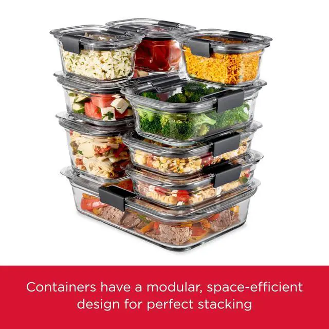 Alt view image 3 of 7 - Brilliance Glass Food Storage Containers, 3.2 Cup, Set of 4, BPA-Free, Leak-Proof, Clear