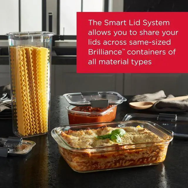 Alt view image 4 of 7 - Brilliance Glass Food Storage Containers, 3.2 Cup, Set of 4, BPA-Free, Leak-Proof, Clear