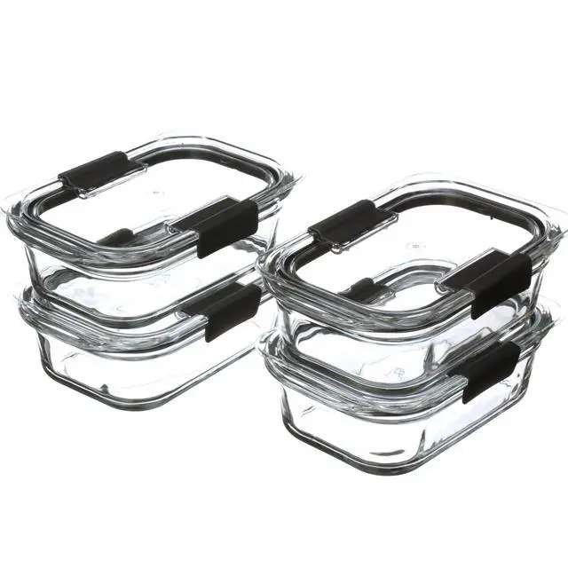 Alt view image 6 of 7 - Brilliance Glass Food Storage Containers, 3.2 Cup, Set of 4, BPA-Free, Leak-Proof, Clear