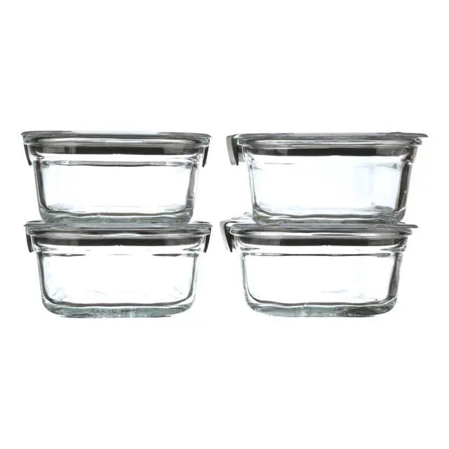 Alt view image 7 of 7 - Brilliance Glass Food Storage Containers, 3.2 Cup, Set of 4, BPA-Free, Leak-Proof, Clear