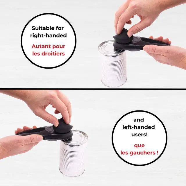 Alt view image 6 of 7 - MightiCan Can Opener, Safe Smooth-Cut Design, Holds Lid and Leaves No Sharp Edges, Comfort Grip Handle, Heavy-Duty Non-Slip Knob, 3-Year Warranty, Black