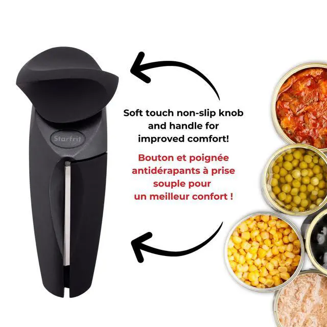 Alt view image 7 of 7 - MightiCan Can Opener, Safe Smooth-Cut Design, Holds Lid and Leaves No Sharp Edges, Comfort Grip Handle, Heavy-Duty Non-Slip Knob, 3-Year Warranty, Black
