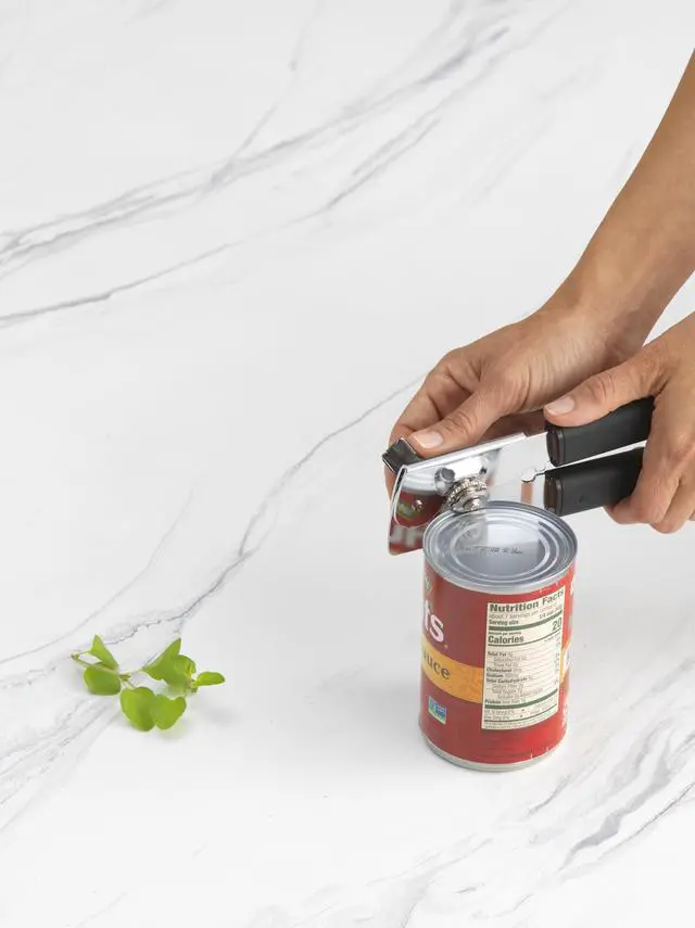 Alt view image 2 of 4 - Everyday Classic Can Opener, High Carbon Stainless Steel Blade, Heavy Duty with Soft Grip Handles, Manual Kitchen Tool for All Can Sizes