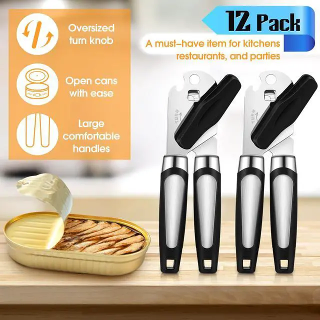 Alt view image 3 of 7 - 12 Pcs Manual Can Opener Bulk with Sharp Blade Smooth Edge Multifunctional Kitchen Gadget Handheld Openers Large Handheld Knob Can and Bottle Animals for Dorm Kitchen Essentials Gifts