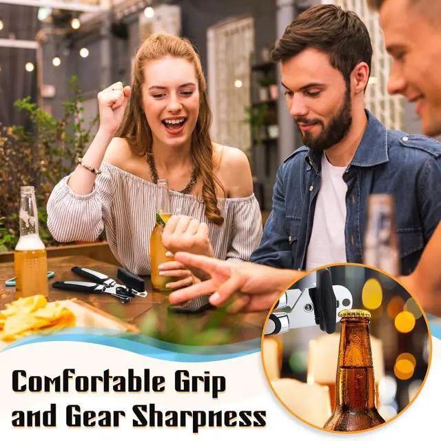 Alt view image 5 of 7 - 12 Pcs Manual Can Opener Bulk with Sharp Blade Smooth Edge Multifunctional Kitchen Gadget Handheld Openers Large Handheld Knob Can and Bottle Animals for Dorm Kitchen Essentials Gifts