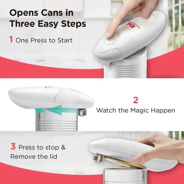 Alt view image 2 of 6 - Auto Electric Can Opener, White