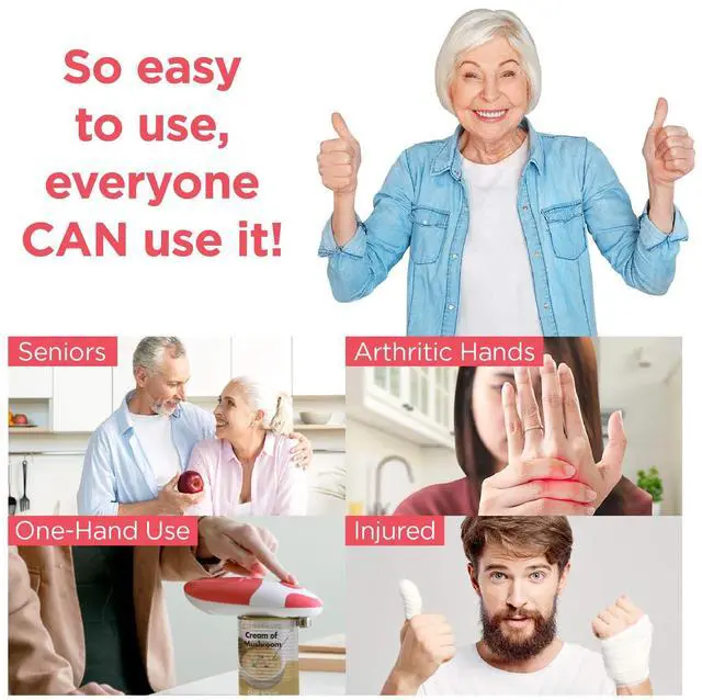 Alt view image 6 of 7 - Auto Electric Can Opener, Red