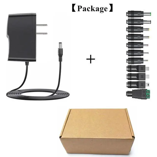 Alt view image 7 of 7 - 5V 1A AC Adapter DC5V Power Supply Cord with 11 Plug Tips AC to DC 5Volt 1A 500mA 400mA 200mA 100mA Power Adapter for Baby Monitor Graco Swing Camera Raspberry Pi USB Type-C 5V wall Charger 6FT