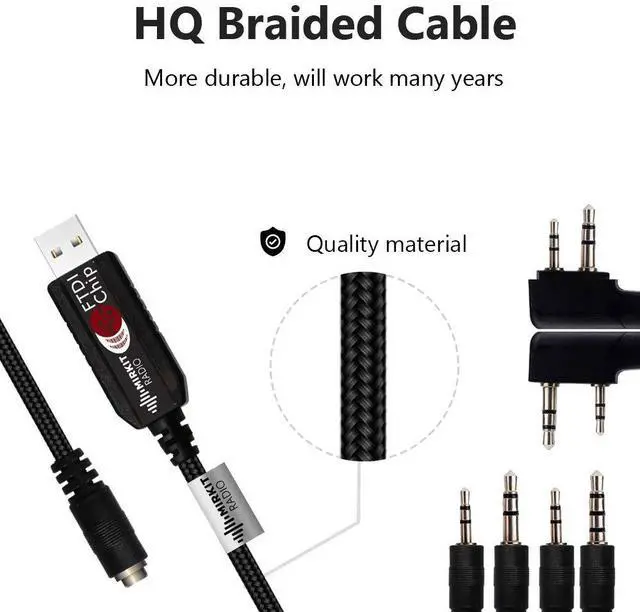 Alt view image 5 of 7 - USB Baofeng Programming Cable 6 in 1 Model 5 for Flashing Ham Radios: Baofeng Radio, Wouxun, Kenwood, Motorola, Yaesu