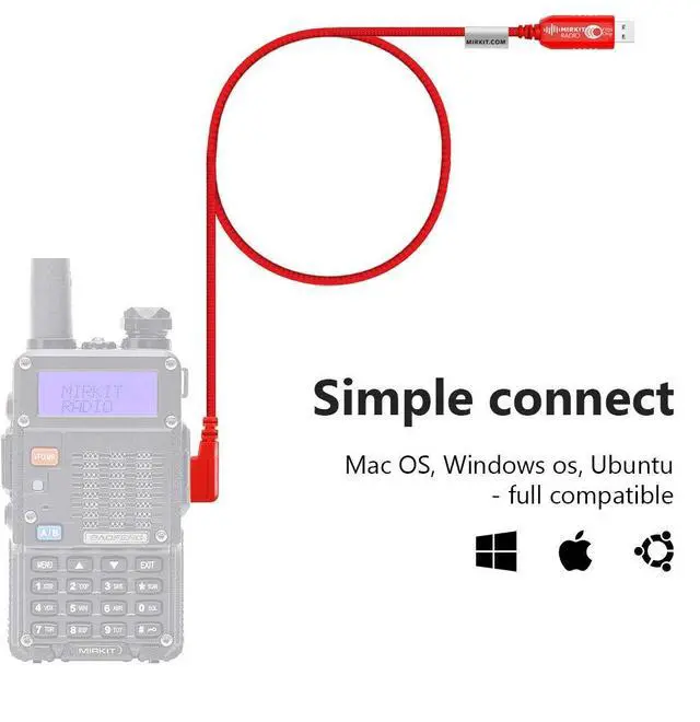 Alt view image 3 of 7 - FTDI USB Programming Cable Model 3 Red for Flashing Analogue Ham Radio: Baofeng, Wouxun, Kenwood, Archell, Retevis