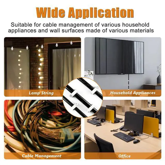 Alt view image 6 of 6 - 200PCS Cable Clips Nail in Cable Clips Wire Clips 4/6/8/10mm Round Ethernet Cables Wall Clips for Cords RG6 RG59 CAT5 CAT6 RJ45