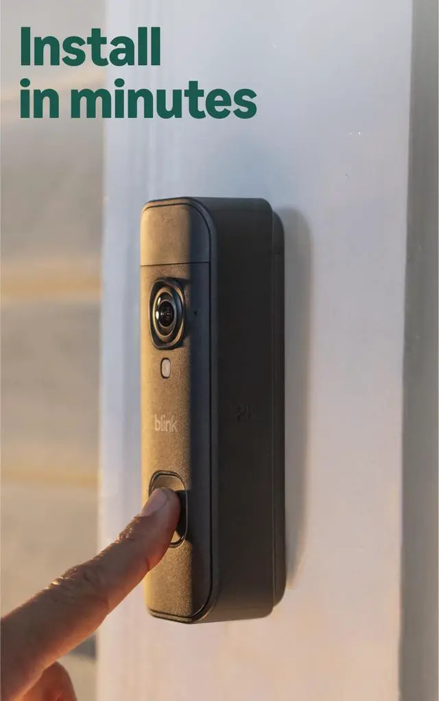 Alt view image 5 of 7 - Battery Doorbell 2K+ (newest model) Wireless video doorbell, 2K video resolution, enhanced audio. Sync Module Core included System (Black)
