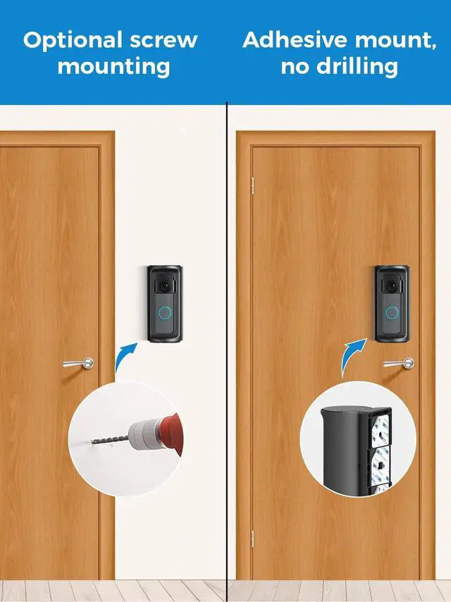 Alt view image 4 of 6 - 2026Anti-Theft Video Doorbell MountAdjustable 360° Degree Doorbell Angle No-Drill Mount Compatible with Ring Battery Doorbell /Plus/Pro Video Doorbell Upgrade Corner Kit for Houses,Apartments