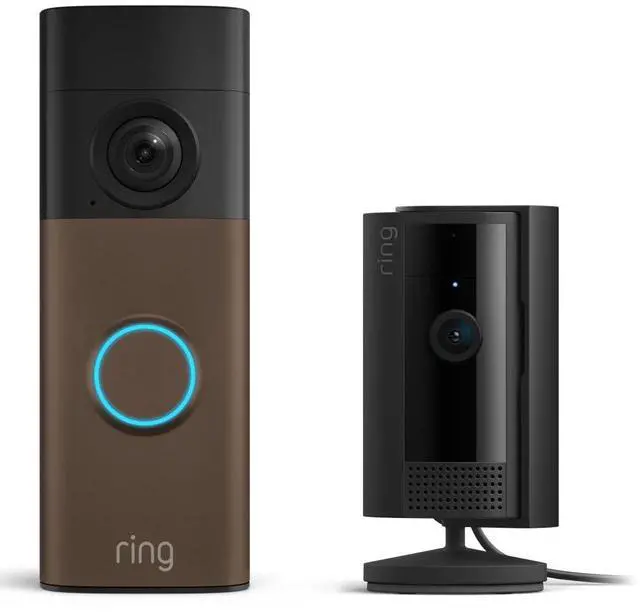 Main image of Battery Doorbell (newest model) Matte Mocha, with Indoor Cam, Black