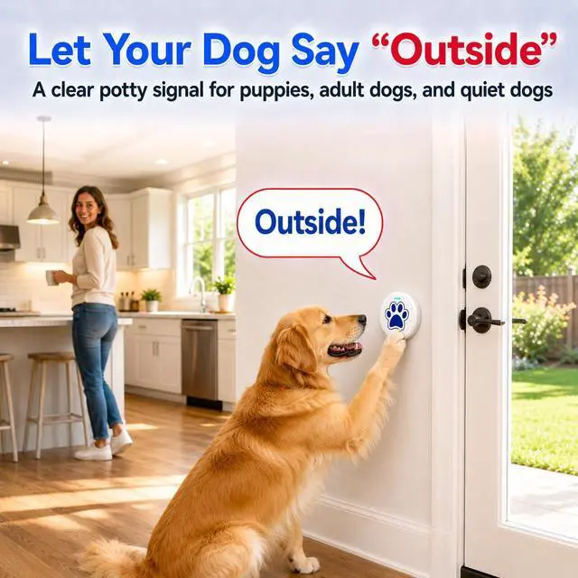 Alt view image 2 of 7 - Dog Training Bells for Door - Dog Door Bell for with 36 Custom Sounds | Dog Bell for Door Potty Training | Chew-Proof & Adjustable Volume (0-115dB) | Teach Puppies to Signal to Go Outside
