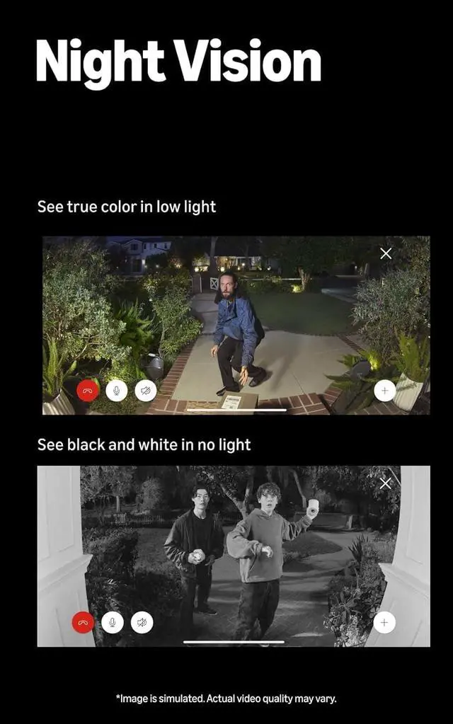 Alt view image 3 of 4 - Battery Doorbell Plus (newest model), Retinal 2K with wide-angle video, up to 6x Enhanced Zoom, Night Vision, and Quick Release Battery Pack, Nickel Silver