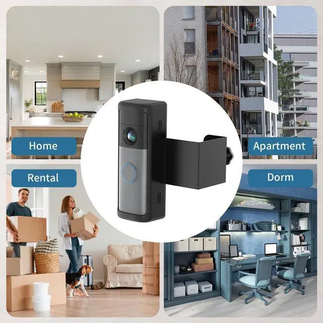 Alt view image 4 of 7 - Anti-Theft Ring Doorbell Mount Compatible with Battery Doorbell/Pro/Plus(2nd Gen), No-Drill Doorbell Mounting Bracket Accessories for Inward Swing Door 2026(newest model)