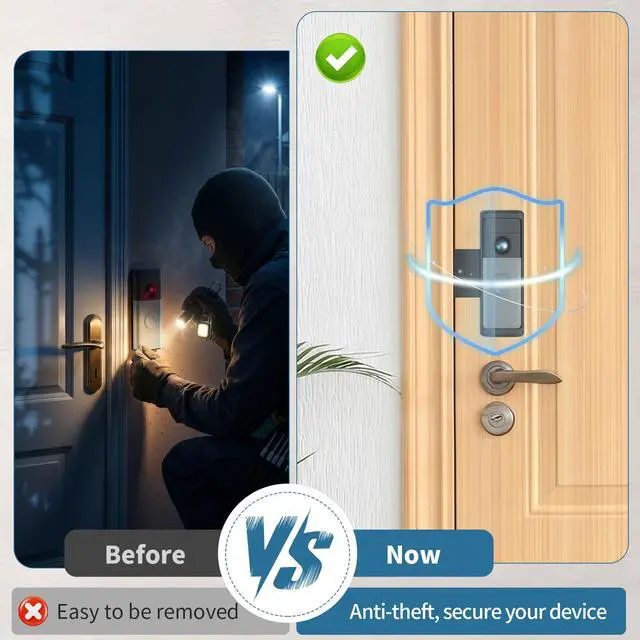 Alt view image 5 of 7 - Anti-Theft Ring Doorbell Mount Compatible with Battery Doorbell/Pro/Plus(2nd Gen), No-Drill Doorbell Mounting Bracket Accessories for Inward Swing Door 2026(newest model)