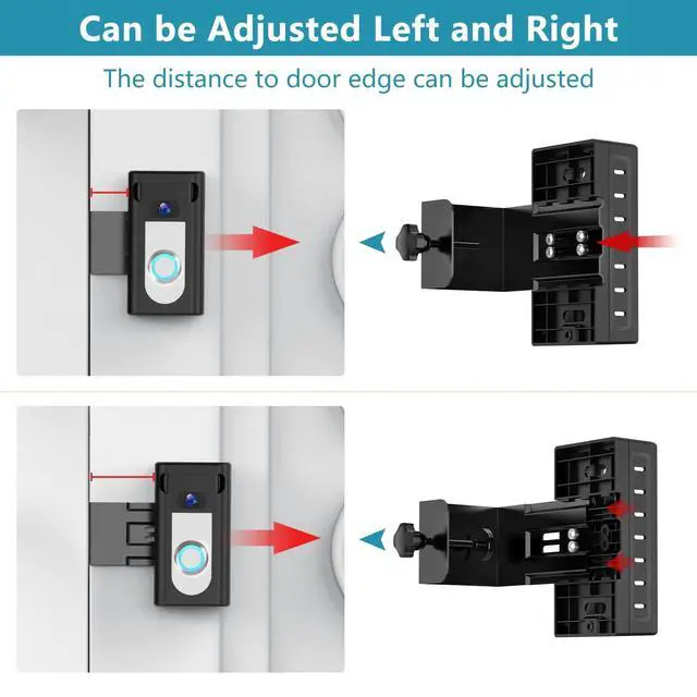 Alt view image 5 of 7 - 2024 Upgrade Anti-Theft Video Doorbell Mount, Not Block Doorbell Motion Sensor, Adjustable No-Drill Mounting Bracket Wedge Holder Accessories for Home Rentals Office, Not for Security Door