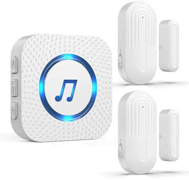 Main image of Door Chime, Wireless Door Sensor Chime When Door Opens,Door Entry Alarm Chime for Business/Home/Kids,500 FT Range,26 Chimes 5 Adjustable Volume, 2 Sensors + 1 Receivers
