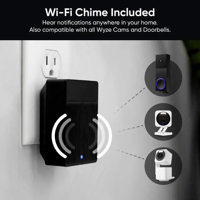 Alt view image 5 of 7 - Wireless Duo Cam Video Doorbell (Chime Included), Battery Powered, 2K Full HD Video, 2 Cameras (People and Package), 2-Way Audio, Color Night Vision