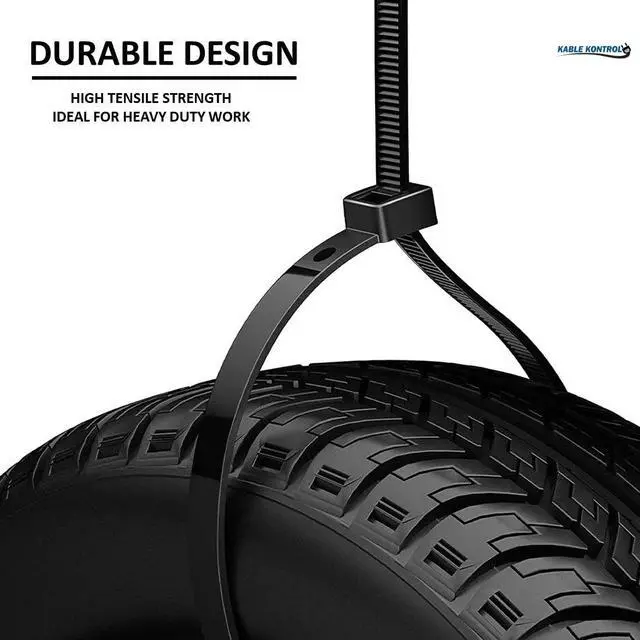 Alt view image 4 of 6 - Cable Zip Ties 100 Pcs 4 Inch Black, 18 Lbs Tensile Strength, Self-Locking UV Resistant Plastic Nylon Wire Ties, for Indoor or Outdoor Use
