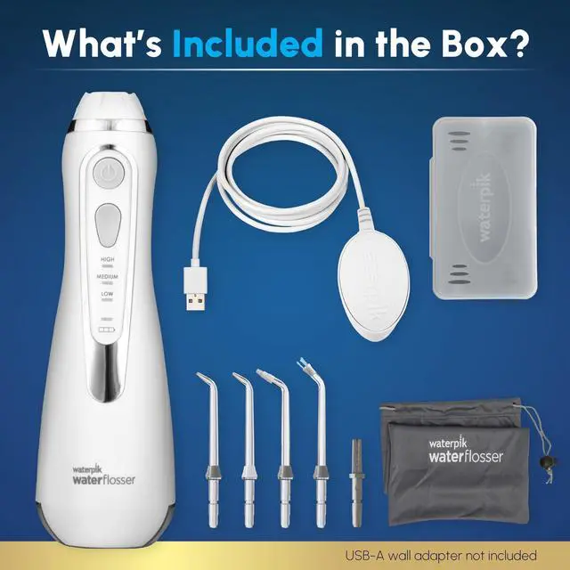 Alt view image 4 of 7 - Cordless Advanced Portable Water Flosser, Rechargeable, White