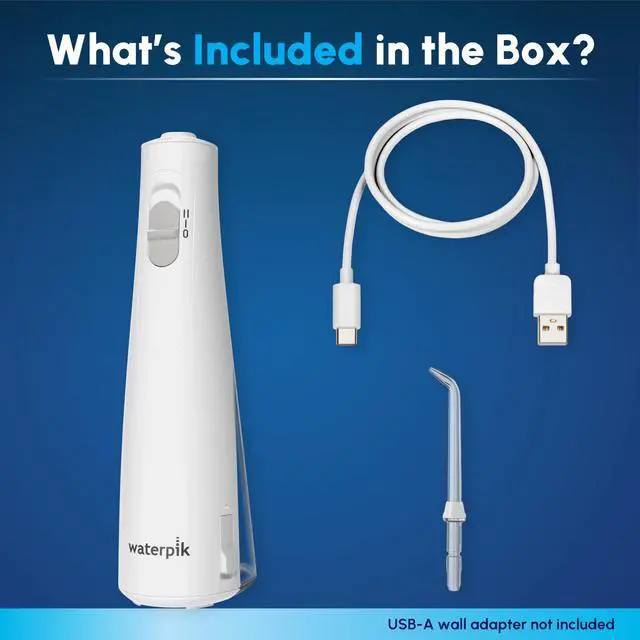 Alt view image 4 of 6 - Cordless 1100 Rechargeable Portable Water Flosser for Teeth Cleaning and Flossing, Travel, Braces Care, Healthier Gums, Waterproof for Shower, ADA Accepted, WF-30CD White, Packaging May Vary