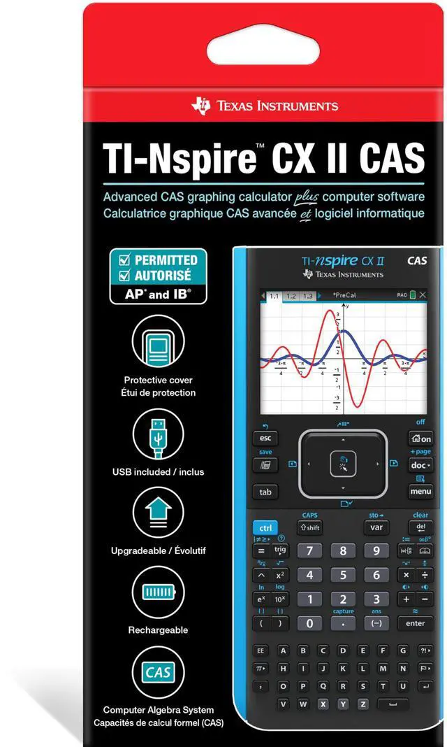 Alt view image 2 of 7 - CAS Color Graphing Calculator with Student Software (PC/Mac)