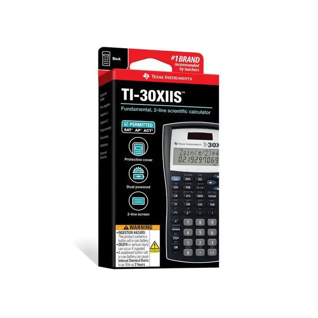 Alt view image 7 of 7 - Scientific Calculator, Black with Blue Accents (30XIIS/TBL/1L1/BK)