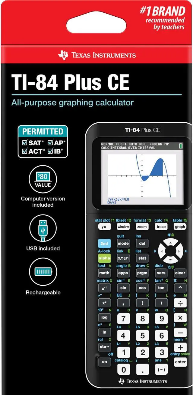 Alt view image 2 of 5 - Plus CE Color Graphing Calculator, Black