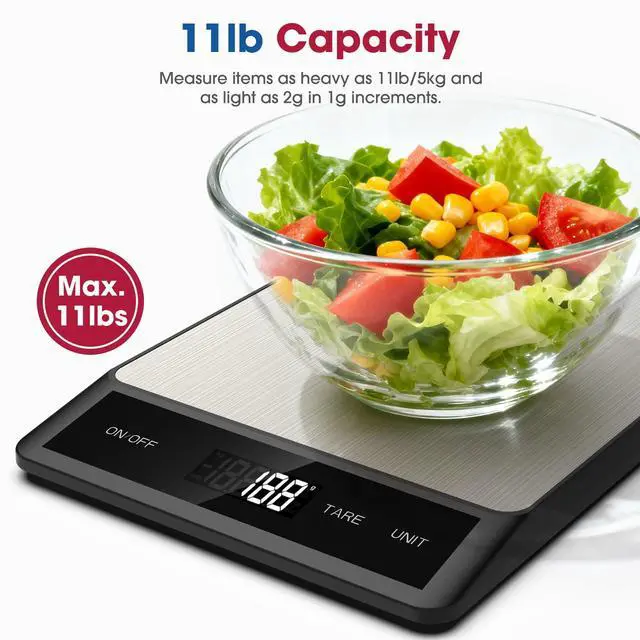 Alt view image 2 of 7 - Food Scale, Digital Kitchen Scale with 6 Units Tare Function