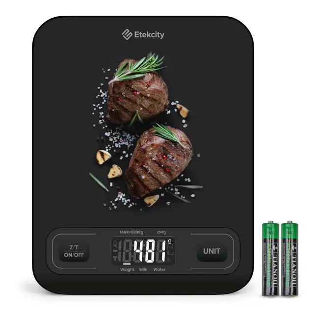 Main image of Food Kitchen Scale, Digital Mechanical Weighing Scale,Grams and Ounces for Weight Loss, Baking, Cooking, Keto and Meal Prep,Packages, Liquids, Jewelry, LCD Display, Medium, Black