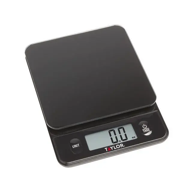 Alt view image 5 of 7 - Glass Top Food Scale with Touch Controls, 11 lb Capacity, Sleek Black Design for Precision Food Measurement in Grams and Ounces