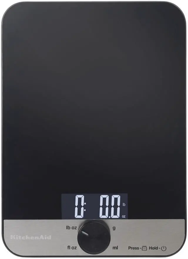 Main image of Glass Surface 11 Pound Capacity Digital Kitchen and Food Scale, Scale for Food Ounces and Grams, Dry and Liquid Ingredients, Black