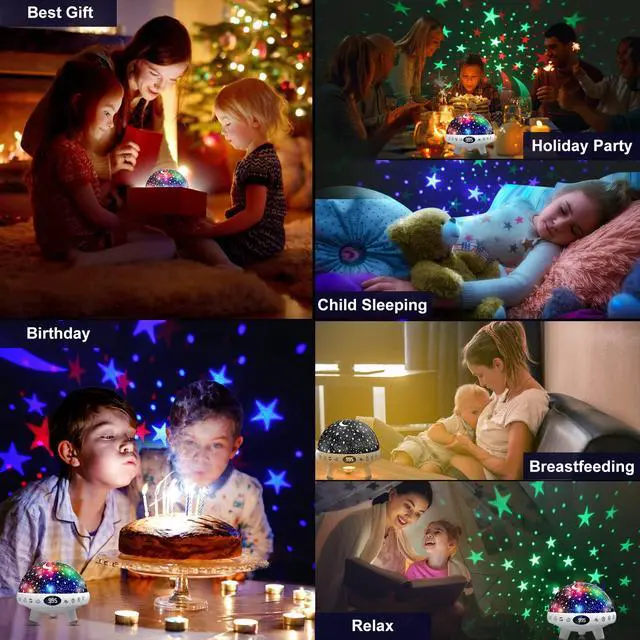 Alt view image 5 of 6 - Kids Sound Machine with Night Light Projector,29 Soothing Sounds Baby Night Light Star Projector for Kids Room,White Noise Machine for Baby Sleeping Soother,Nursery Lamp,Bedroom Decor