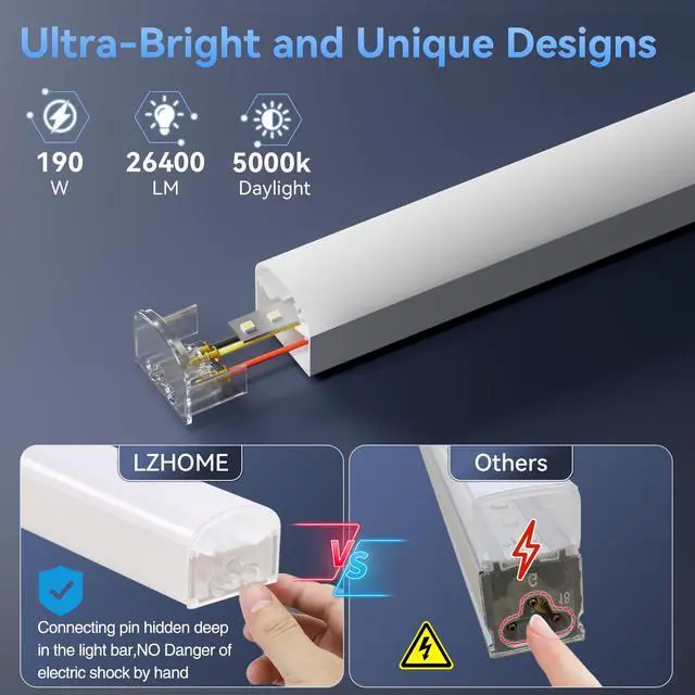 Alt view image 6 of 7 - Hexagon 5000K LED Garage Lights: 25 Pack Updated 1.31-inch Wider Size,26300LM Super Bright Hex Lighting Ceiling LED Shop Light for Garage, Car Detailing, Workshop, Warehouse, Gym, Basement