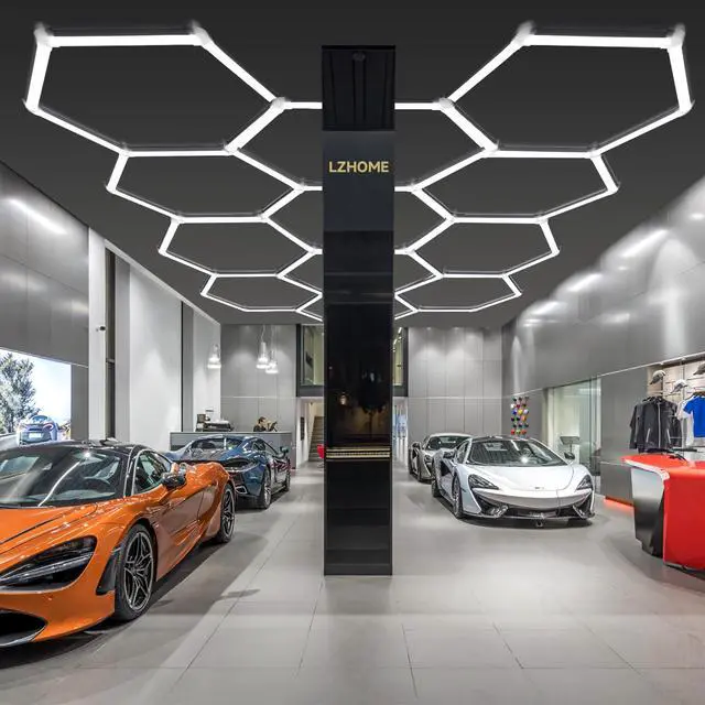 Alt view image 7 of 7 - Hexagon 5000K LED Garage Lights: 25 Pack Updated 1.31-inch Wider Size,26300LM Super Bright Hex Lighting Ceiling LED Shop Light for Garage, Car Detailing, Workshop, Warehouse, Gym, Basement