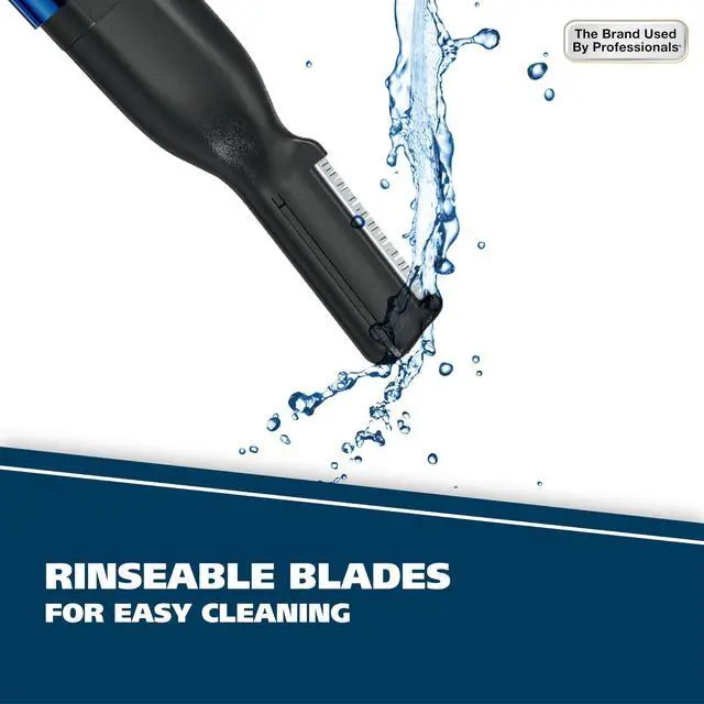 Alt view image 5 of 7 - Lithium 2 in 1 Battery Pen Detail Touch Up Trimmer for Nose, Ear, Neckline, Eyebrow, & Other Detailing - Blue - by The Brand by Professionals - Model 5643-200