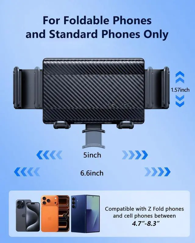 Alt view image 4 of 7 - Z Fold 7 Car Mount, Car Vent Phone Holder for Foldable Phones