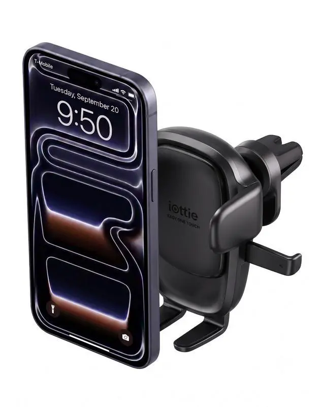 Main image of Easy One Touch Advanced Air Vent Car Phone Mount - Universal Cell Phone Holder for iPhone, Google, Samsung, Moto, LG, and All Other Smartphones