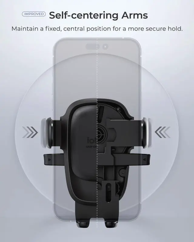 Alt view image 3 of 6 - Easy One Touch Advanced Air Vent Car Phone Mount - Universal Cell Phone Holder for iPhone, Google, Samsung, Moto, LG, and All Other Smartphones