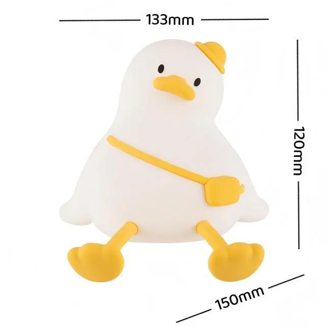 Alt view image 5 of 7 - Duck Night Light for Kids,Touch Dimmable,Rechargeable Portable and Squishy Silicone Led Nightlight,Kawaii Gift,Nursery,Toddler,Breastfeeding,Kids Bedroom Decor,Cute Baby Timing Bedside Lamp,Birthday