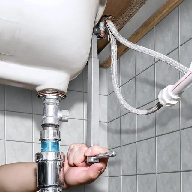 Alt view image 7 of 7 - Telescoping Basin Wrench, Sink Wrench, Adjustable 3/8'' to 1-1/4'' Capacity Jaw with 10" to 17" Extendable Handle, for Tight Space